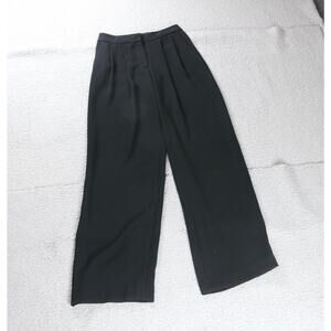 New Yigal Azrouel Pants Womens 2 Black Pleated Wide Leg Zip Up USA
